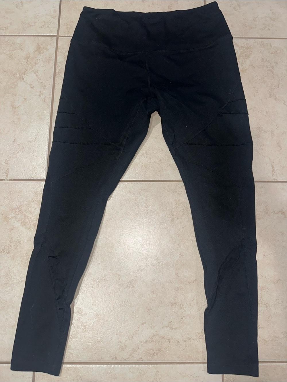 Zella Black Moto Panel Leggings XL Women’s Athletic Yoga Running Workout Pants